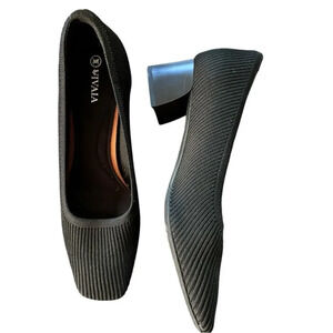 ViVAIA Melody 2.0 Black Block Heel square toe comfort pump 40
